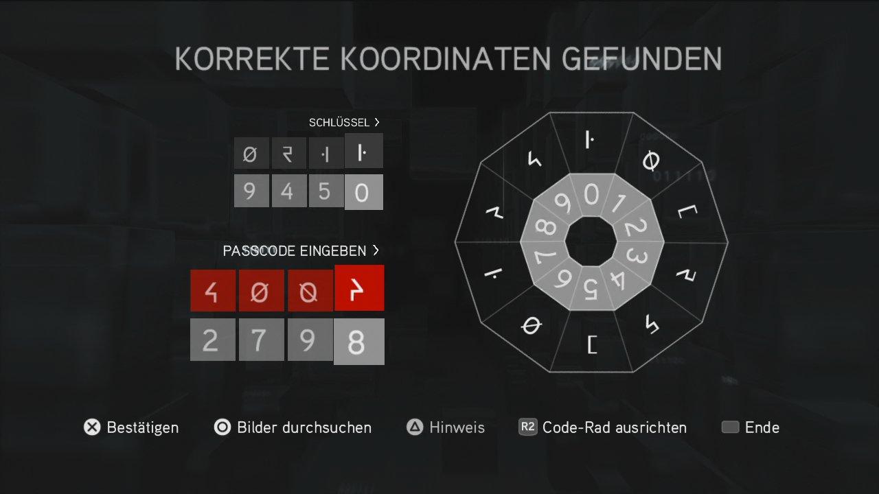 [16/11/2010] Assassin's Creed: Brotherhood Komplettlösung: Glyphen-Rätsel Nr. 3: Um hier weiter zu kommen, müsst ihr den gezeigten, symmetrischen Code auf den roten Feldern eingeben.