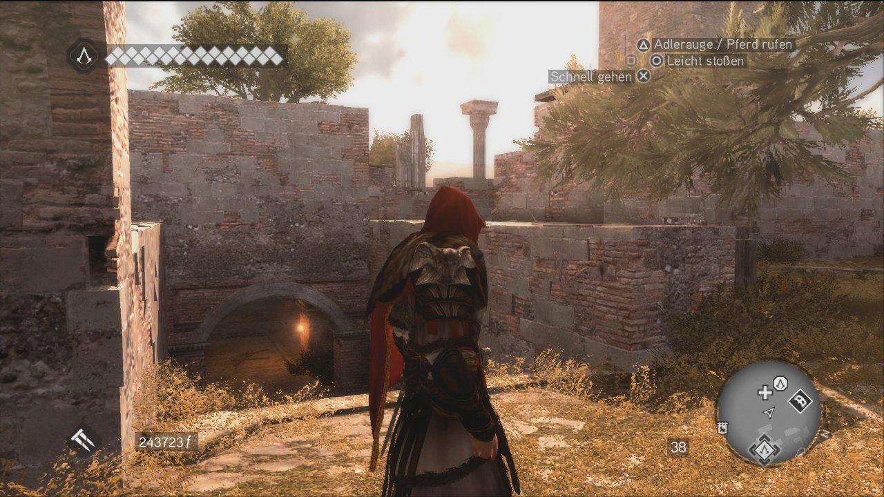 [19/11/2010] Den Standort des Schatzes von Romulus könnt ihr nun als gelbes Symbol auf der Karte sehen. Den Eingang zum Versteck seht ihr auf dem Bild.