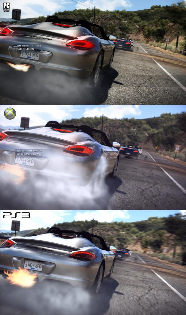 [10/11/2010] Need for Speed: Hot Pursuit im Grafikvergleich. PC (oben) gegen Xbox 360 (Mitte) und Playstation 3 (unten). Welche Version gefällt Ihnen am besten? (1)