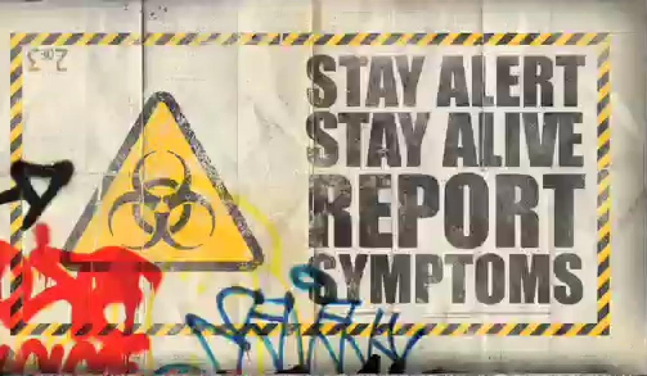 [26/11/2010] Neben dem Biohazard-Logo gibt es die Worte 
