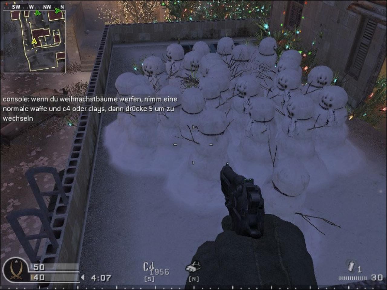 [16/12/2010] Lustige Spielereien mit Schneemännern in Call of Duty - Modern Warfare macht die Christmas Mod (v3b) möglich.
