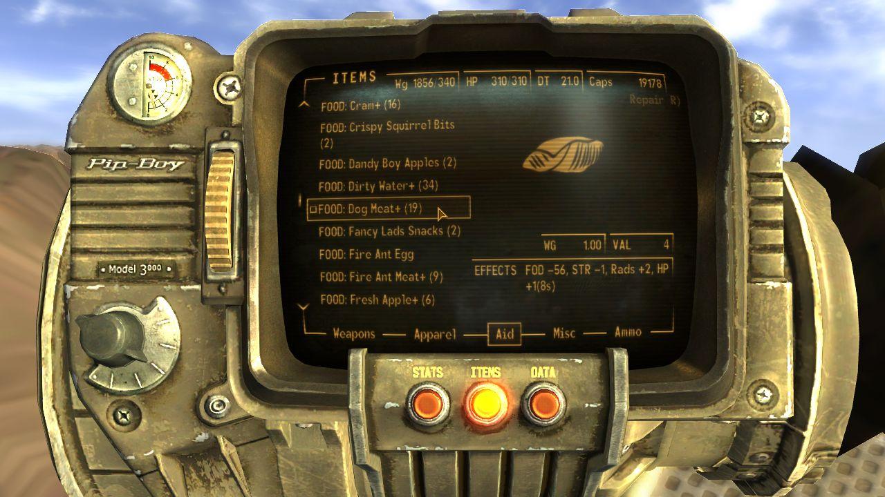 [01/12/2010] Fallout New Vegas-Mods - Inventory Sorter kümmert sich um Ordnung in Ihrem Inventar.