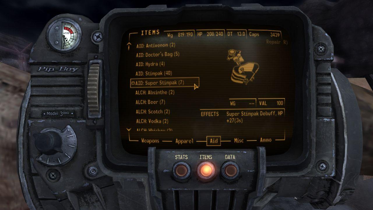 [01/12/2010] Fallout New Vegas-Mods - Inventory Sorter kümmert sich um Ordnung in Ihrem Inventar.