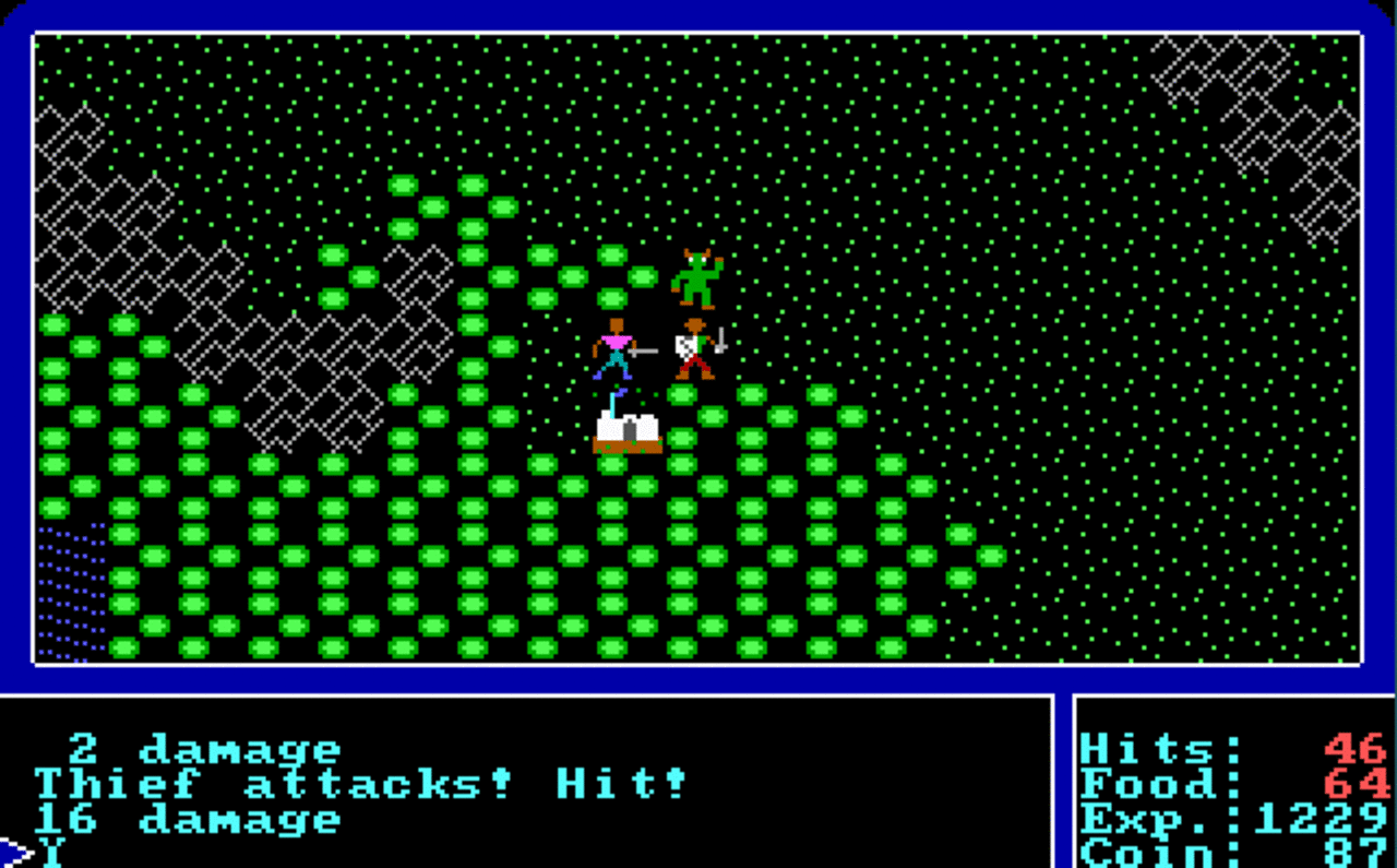 [15/12/2010] Das erste Ultima von 1980 in einem Screenshot.