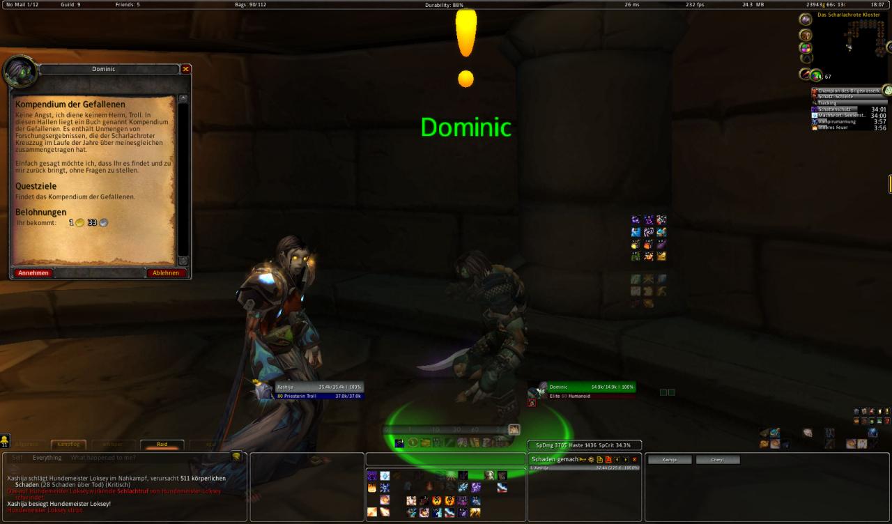 [02/12/2010] Das Scharlachrote Kloster in World of Warcraft: Cataclysm beherbergt insgesamt vier verschiedene Instanzen. Im Guide finden Sie alle erklärt. (22)