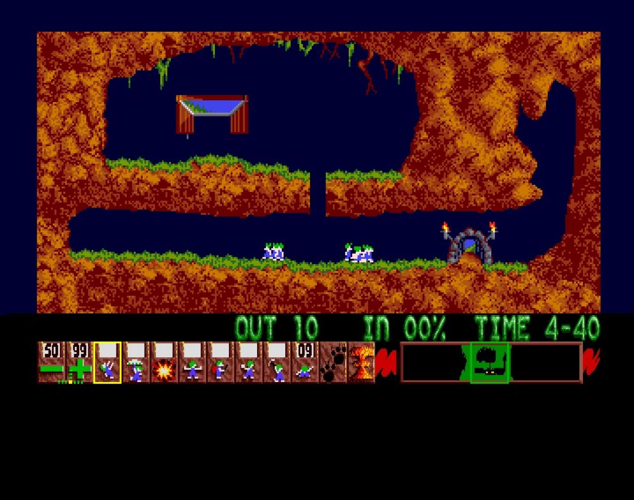 [08/01/2011] Dies ist das erste Level von Lemmings.