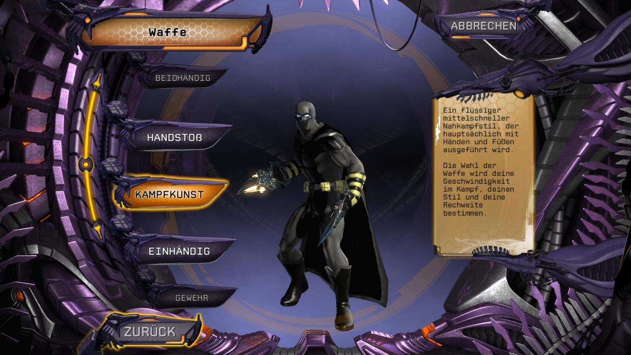 [27/01/2011] DC Universe Online: Bei der Charaktererstellung stehen insgesamt zehn Waffenfertigkeiten zur Wahl.