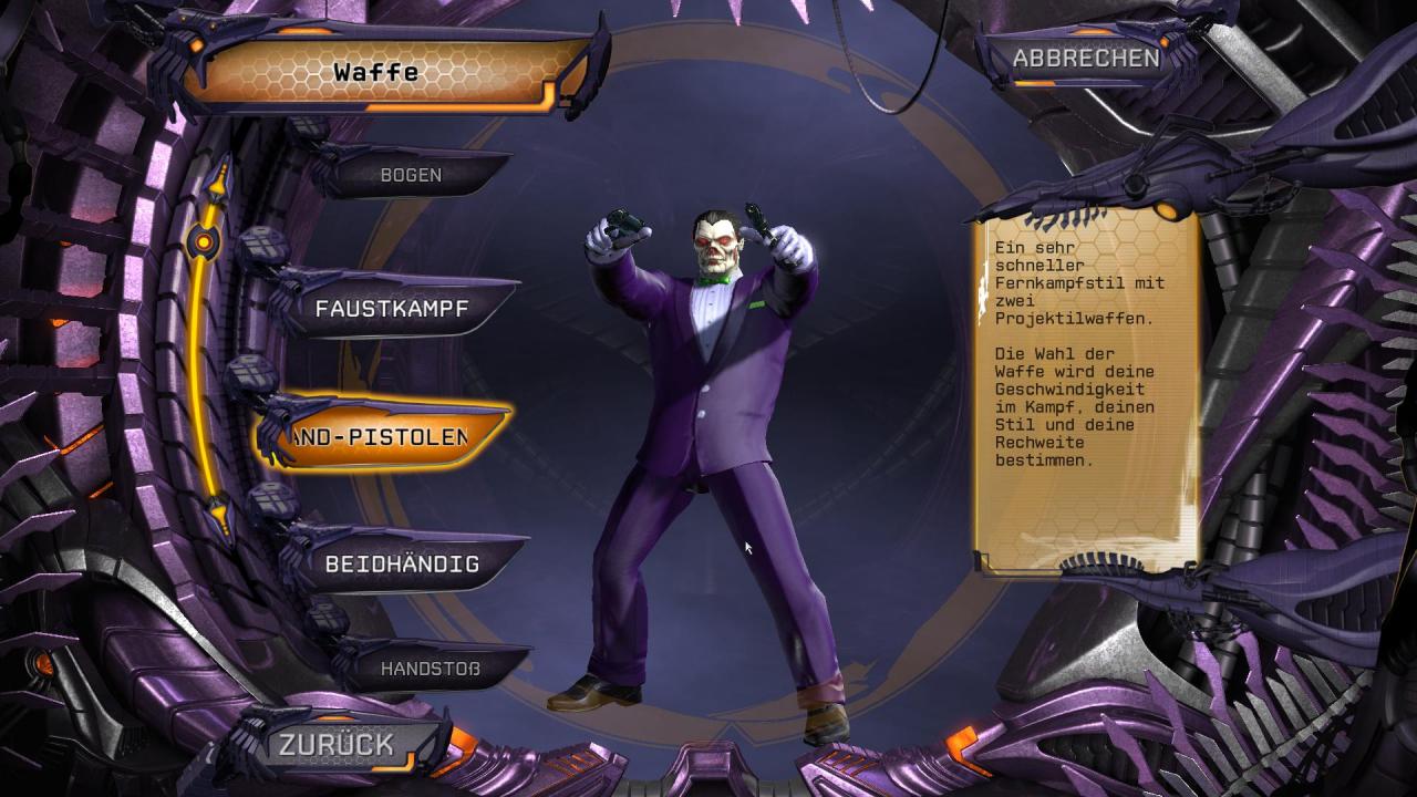 [27/01/2011] DC Universe Online: Bei der Charaktererstellung stehen insgesamt zehn Waffenfertigkeiten zur Wahl. (2)