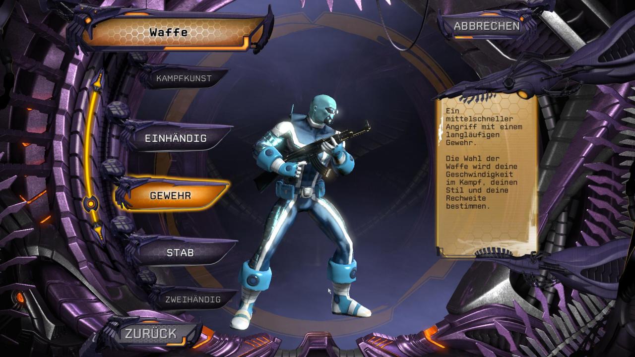 [27/01/2011] DC Universe Online: Bei der Charaktererstellung stehen insgesamt zehn Waffenfertigkeiten zur Wahl. (3)