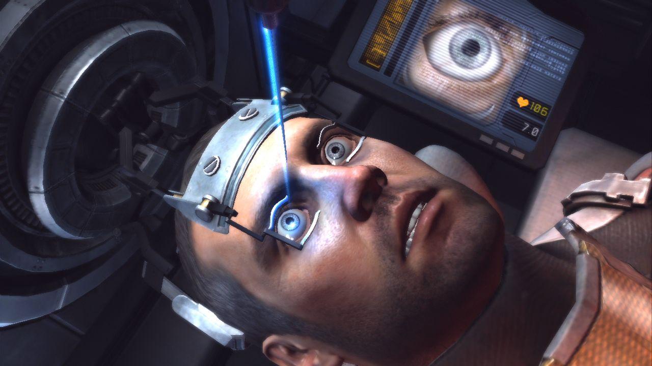 [14/01/2011] Dead Space 2 Lösung: Führen Sie die Spritze vorsichtig ins Auge ein.
