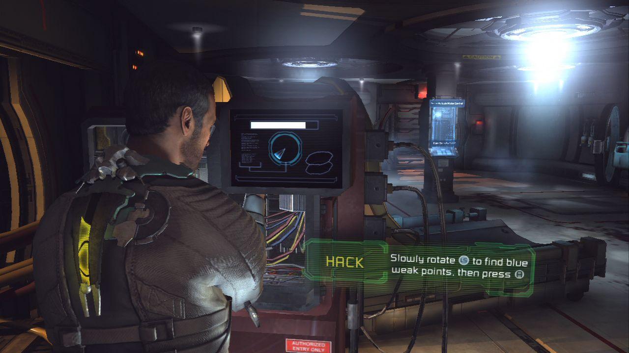 [14/01/2011] Dead Space 2 Lösung: Hier dürfen Sie zum ersten Mal hacken, als Belohnung bekommen Sie dafür das Stase-Modul.