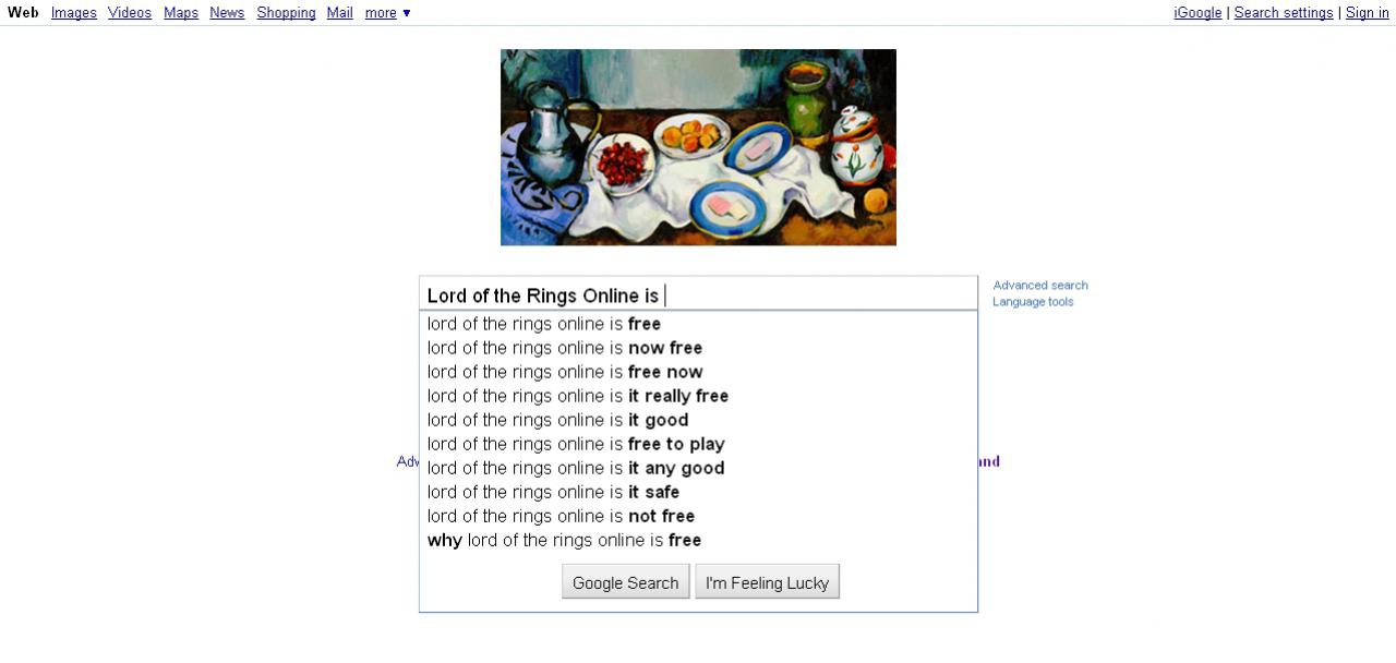 [19/01/2011] Gibt man bei Google Games, Publisher oder die Namen einiger Charaktere ein, erhält man zum Teil die abstrusesten Vorschläge. Hier eine Auswahl. (27)