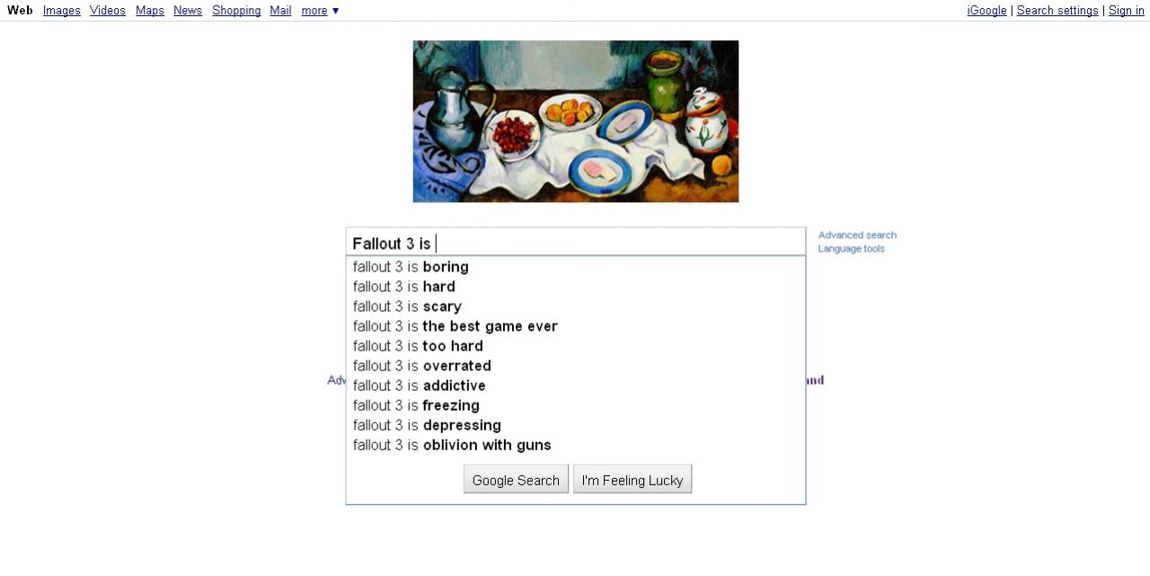 [19/01/2011] Gibt man bei Google Games, Publisher oder die Namen einiger Charaktere ein, erhält man zum Teil die abstrusesten Vorschläge. Hier eine Auswahl. (37)