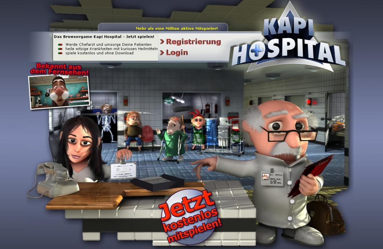 [13/01/2011] Platz 9: Kapi Hospital teilt sich zusammen mit Fussballfan den neunten Rang. Beide Browsergames erhielten jeweils 5 Stimmen.