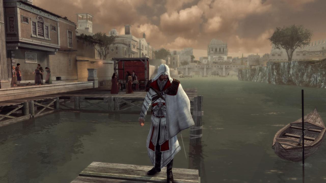 [18/02/2011] Die Wassereffekte können sich bei den maximalen Grafikeinstellungen durchaus sehen lassen. Im Bild: Assassin's Creed: Brotherhood mit maximal Grafikeinstellungen