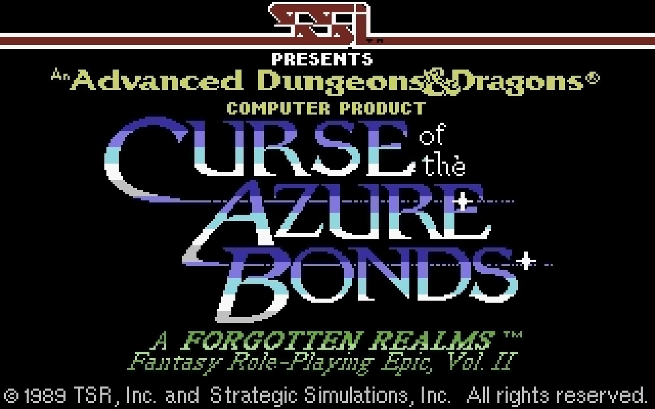 [10/02/2011] Curse of the Azure Bonds 1989 Startbildschirm