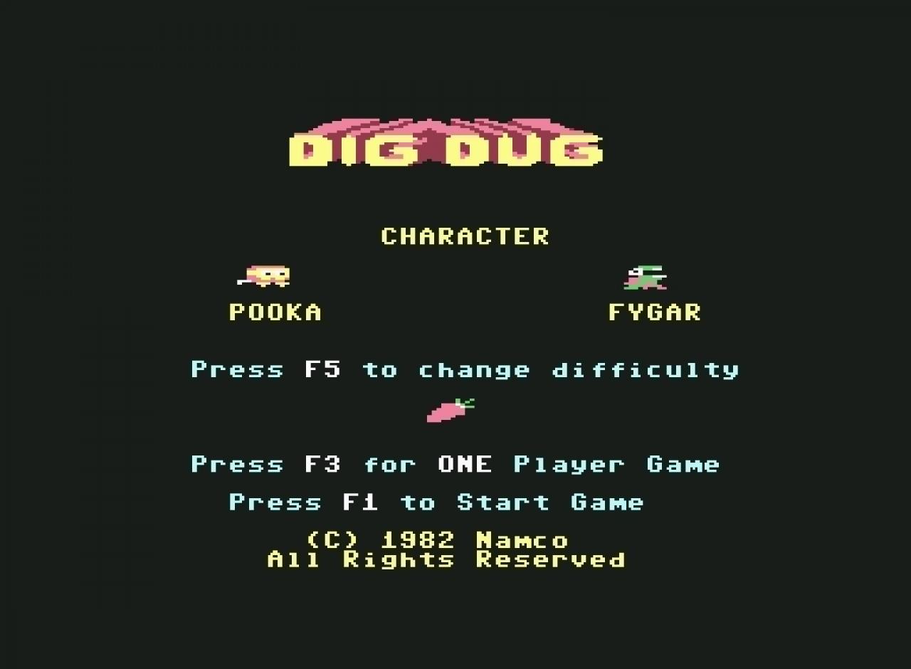 [10/02/2011] Dig Dug 1982 Startbildschirm