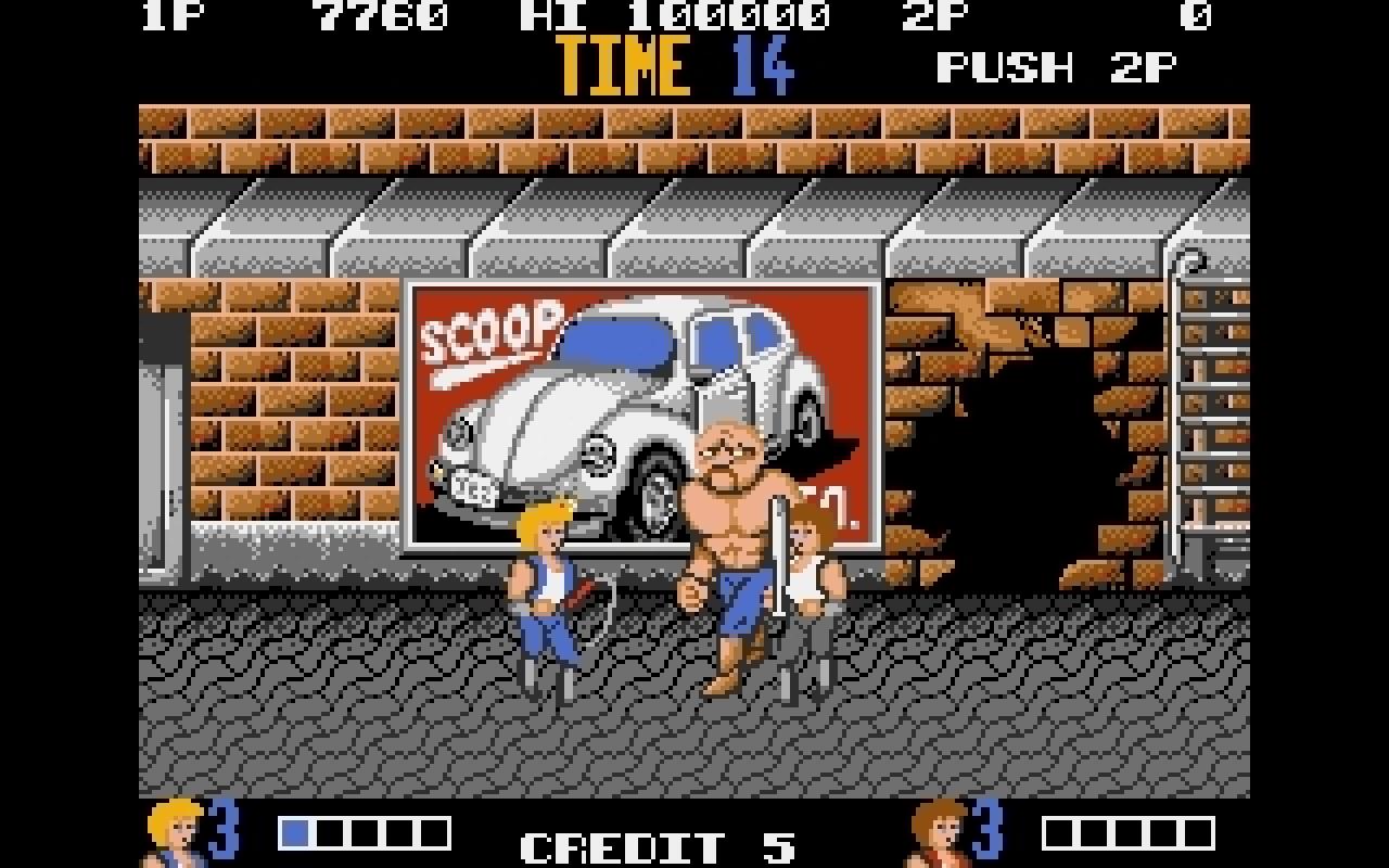 [22/02/2011] Double Dragon: In Beat'em-Ups treten normalerweise zwei Kämpfer gegeneinander an. In Double Dragon aus dem Jahre 1988 könnt ihr dagegen zu zwei in den Kampf ziehen. Den letzten Kampf des Spiels müsst ihr dann jedoch gegeneinander austragen, denn nur einer kann das Herz des hübschen Mädchens erobern.