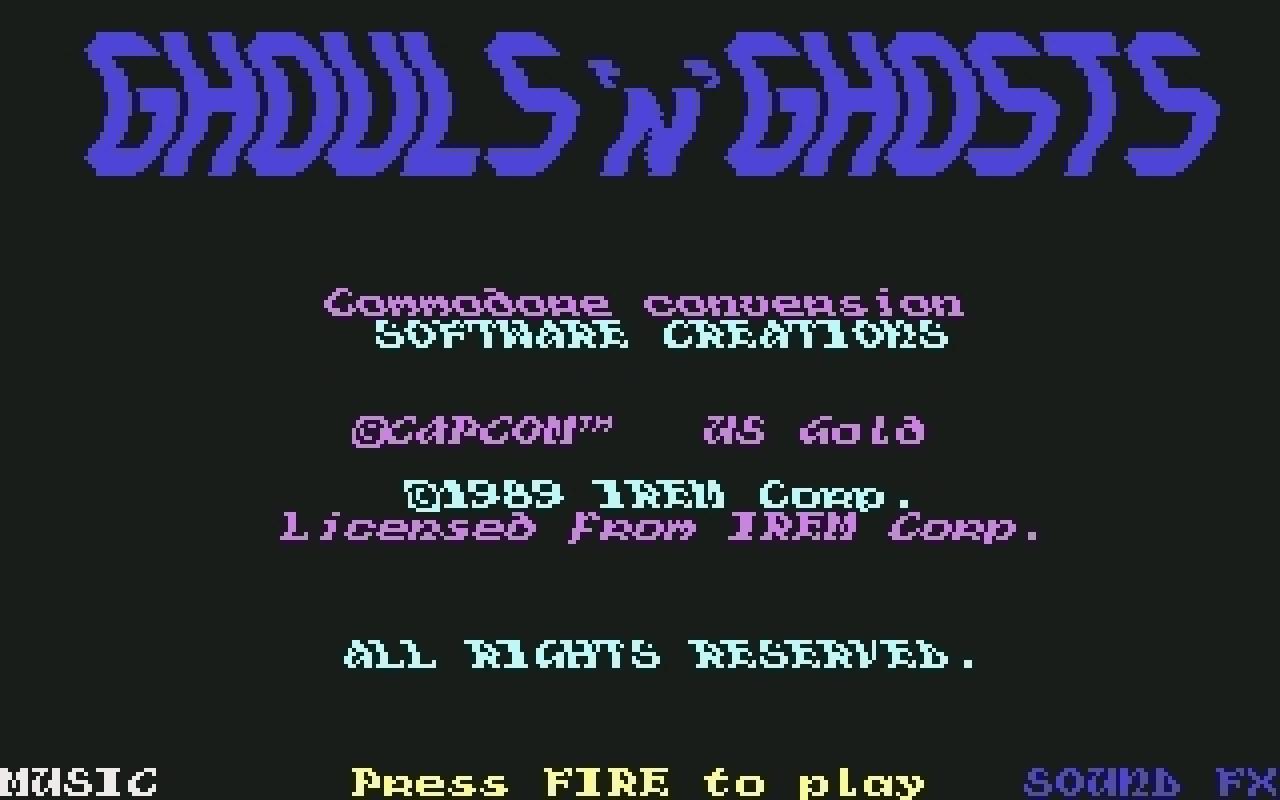 [10/02/2011] Ghouls N Ghosts 1989 Startbildschirm