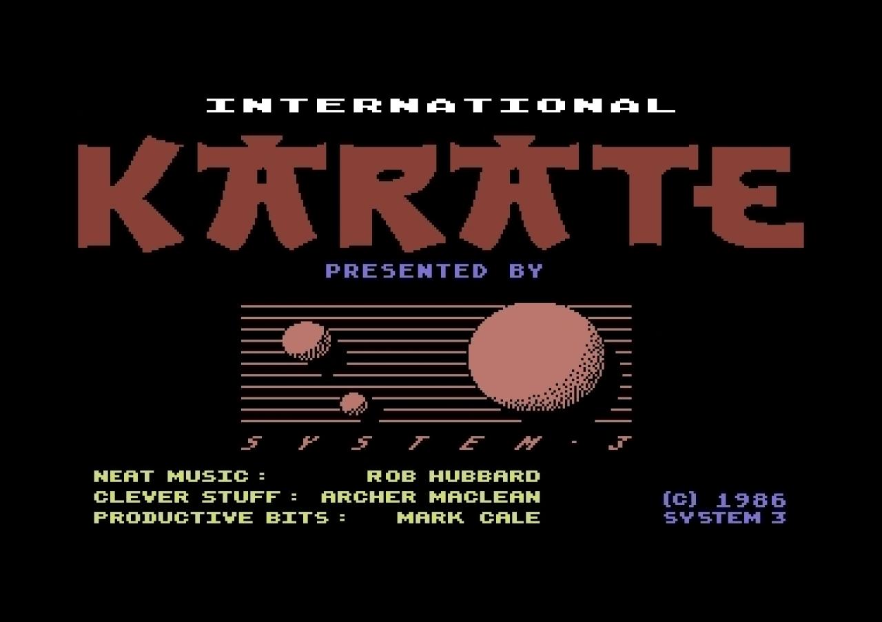[10/02/2011] International Karate 1986 Startbildschirm