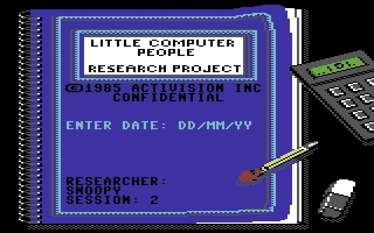 [10/02/2011] Little Computer People 1985 Startbildschirm