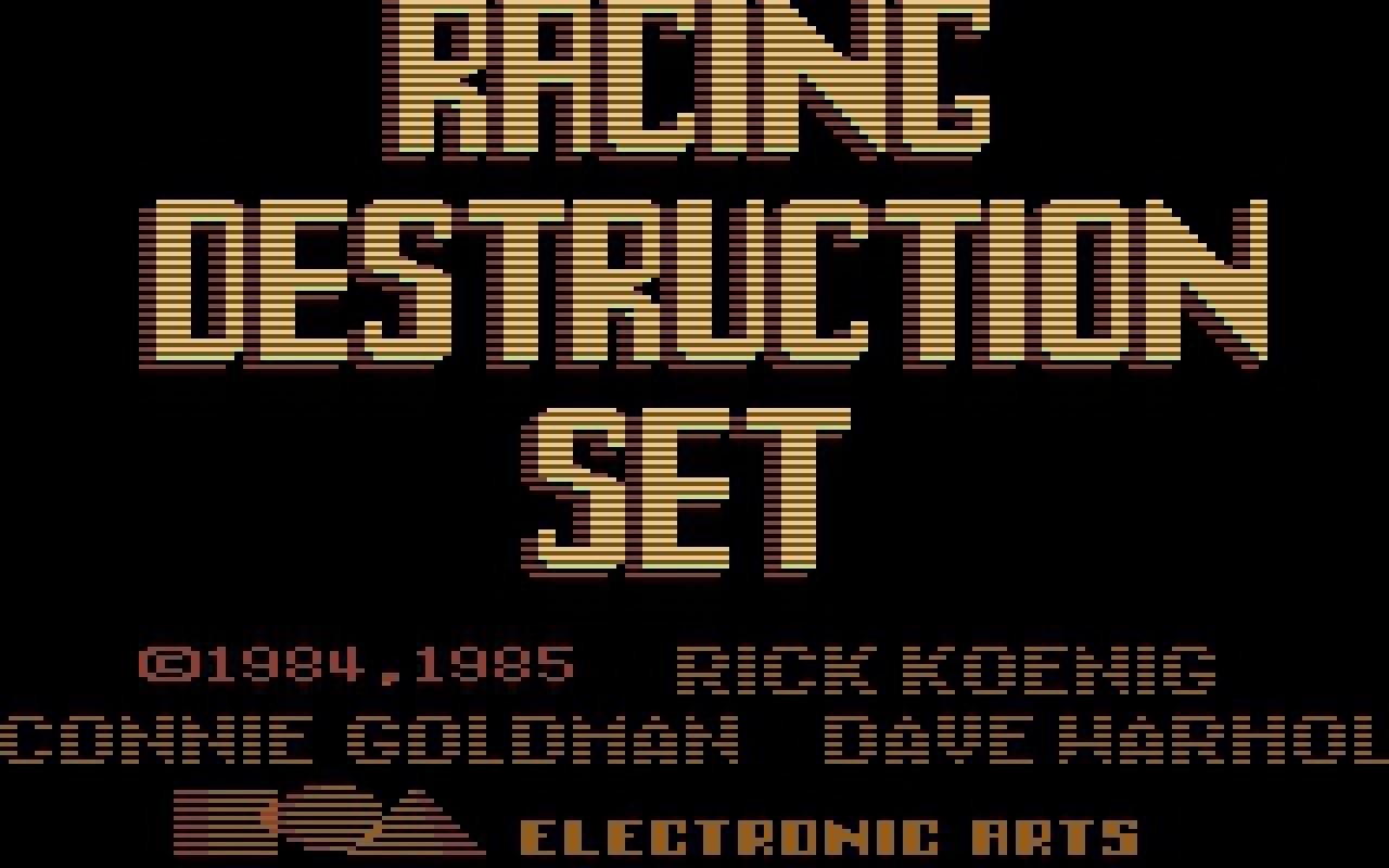 [10/02/2011] Racing Destruction Set 1985 Startbildschirm