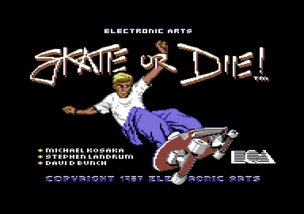 [10/02/2011] Skate or Die! ist ein Computerspiel aus dem Hause Electronic Arts und kam 1987 den Markt. In fünf Disziplinen (Freestyle, High Jump, Race, Jam, Pool Joust) kann der Spieler entweder allein gegen drei Computergegner oder gegen bis zu sieben menschliche Mitspieler antreten.