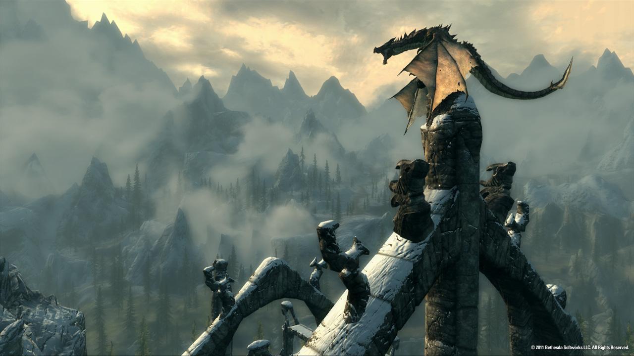 [11/02/2011] Die Spielwelt von The Elder Scrolls 5: Skyrim mit ihren Panoramen lädt vielfach zum Staunen und Verweilen ein. Die wilde und raue Landschaft ist immer wieder atemberaubend, egal ob schneebedeckte Gebirgskette oder zerklüftete Küste.