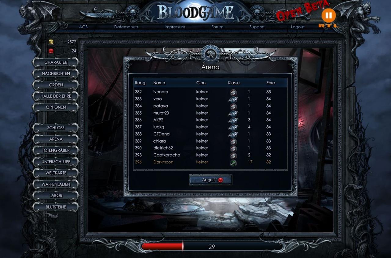 [25/03/2011] Bloodgame: In der Arena kämpfen Sie sich langsam nach oben.