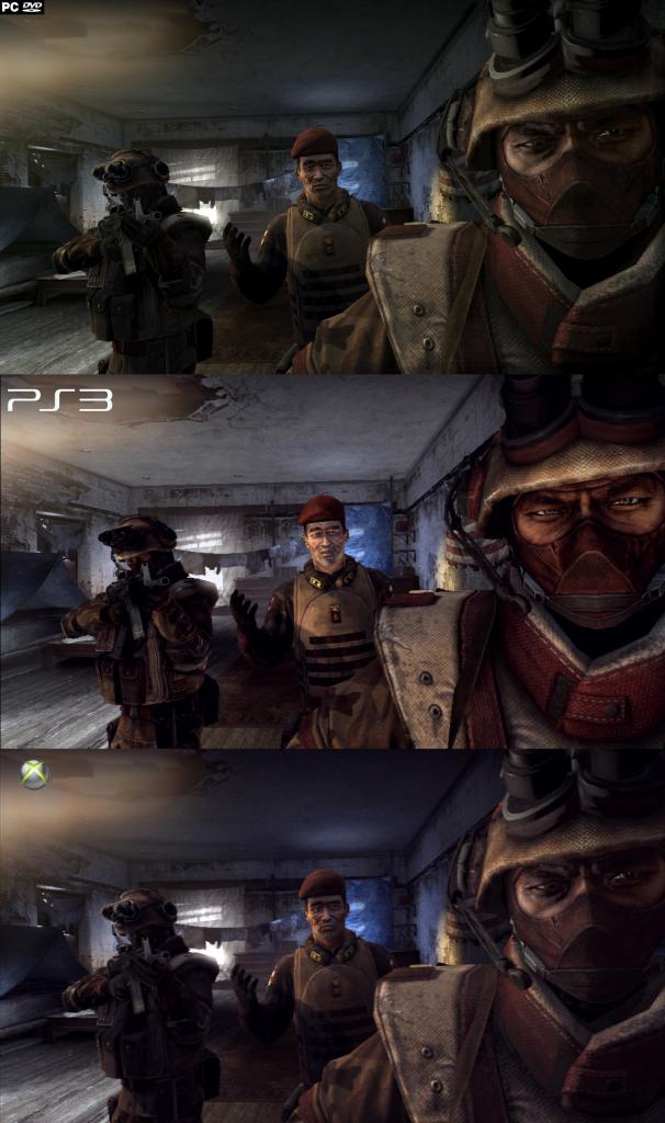 [14/03/2011] Achten Sie hier auf die Schärfe der Uniformen. Während Sie in der PC-Version selbst Details erkennen, ist sie auf Konsolen verwaschen.