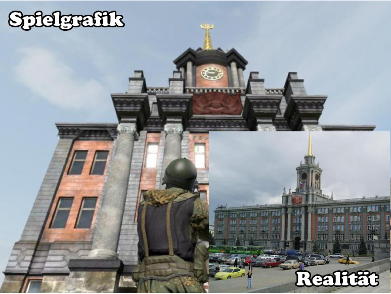 [19/04/2011] Die Militär-Simulation Arma 2 entführt den Spieler unter anderem in die russische Industriestadt Jekaterinburg (vor 1991 unter dem Namen Swerdlowsk bekannt).