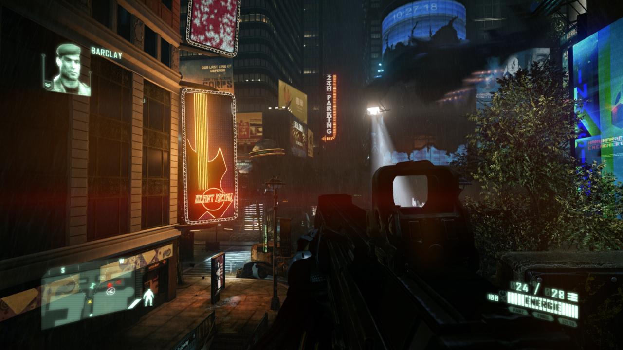 [10/04/2011] In den späteren Levels beeindruckt Crysis 2 durch effektvolle Nachtaufnahmen und teilweise beeindruckende Reflektionen. Die Beleuchtung des Spiels ist mehr als gelungen. (11)