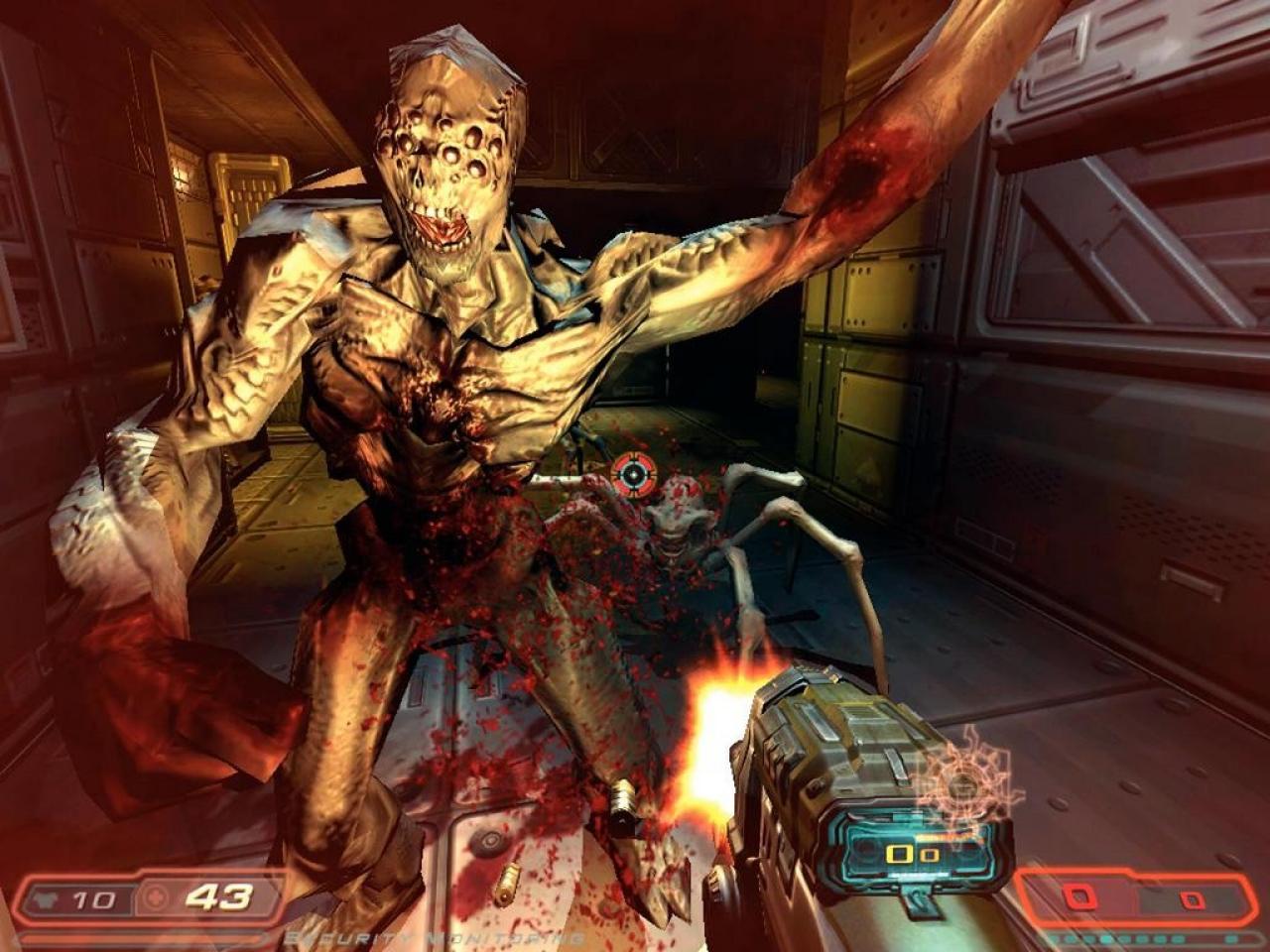 [20/04/2011] Doom 3: Echte Shooter-Veteranen probieren einmal den Nightmare-Modus aus. Hier sinken die eigenen Lebenspunkte kontinuierlich auf 25 und es gibt keine Medipacks mehr.