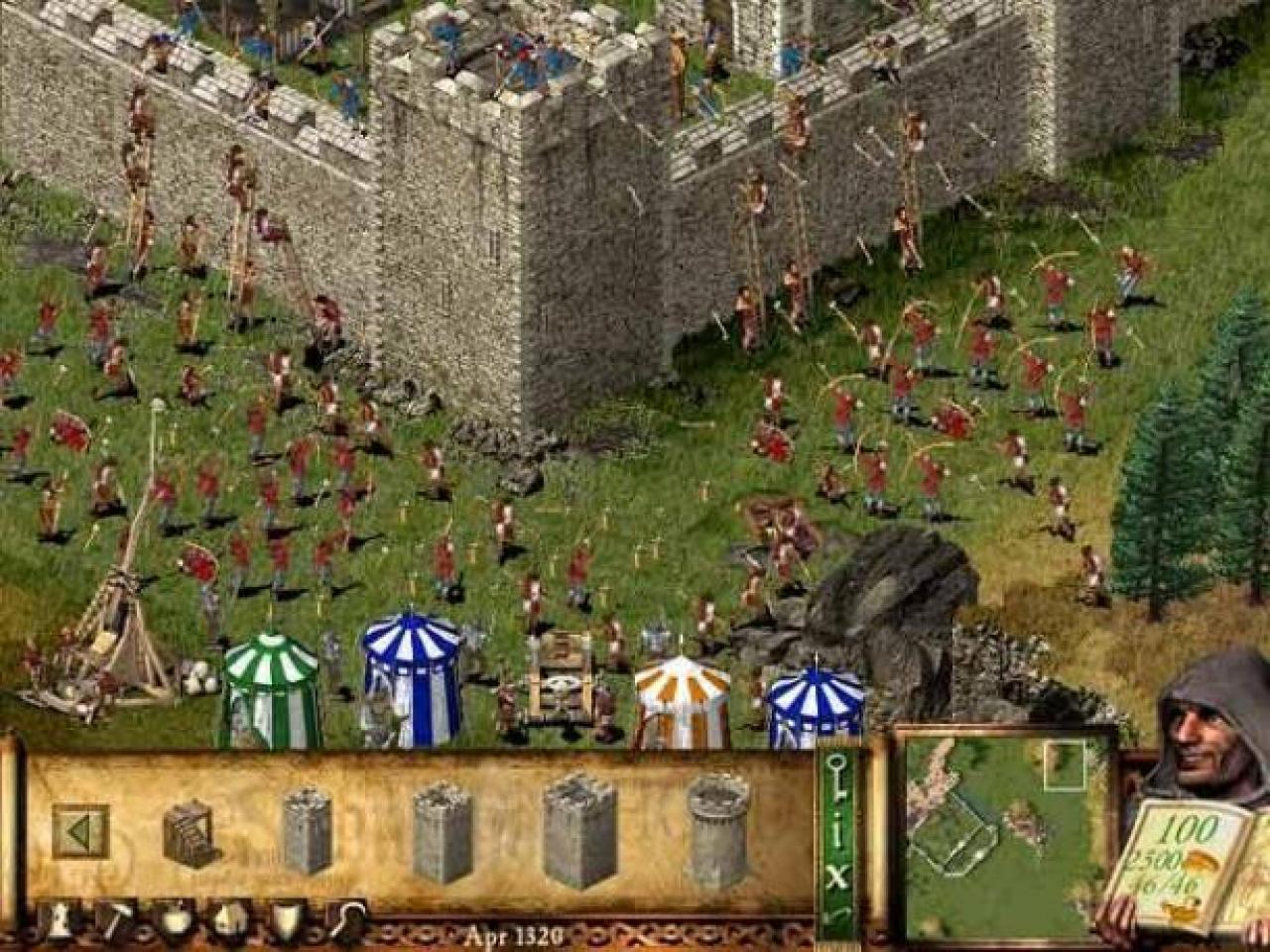 [12/04/2011] Eine gegnerische Streitmacht versucht die Wälle mit Katapulten und Trebuchets einzureißen. 