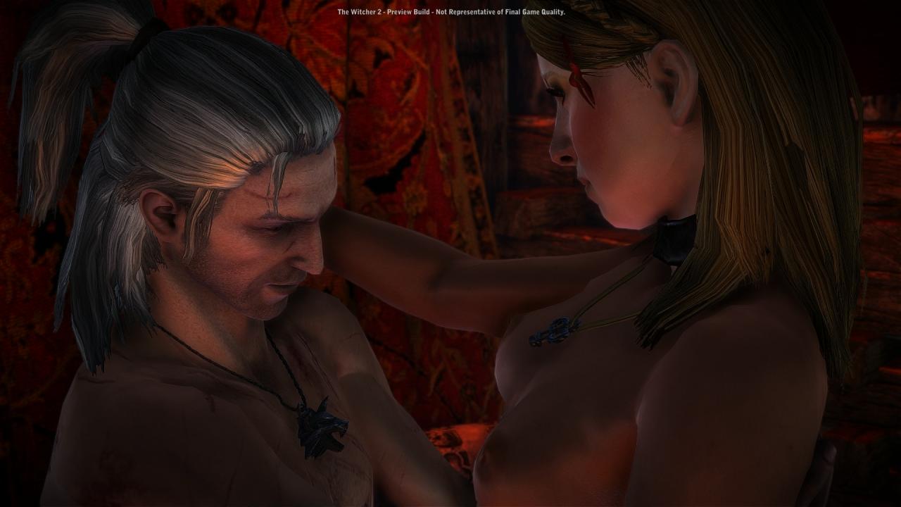 [15/04/2011] In solchen Szenen spart The Witcher 2 nicht mit nackter Haut. 