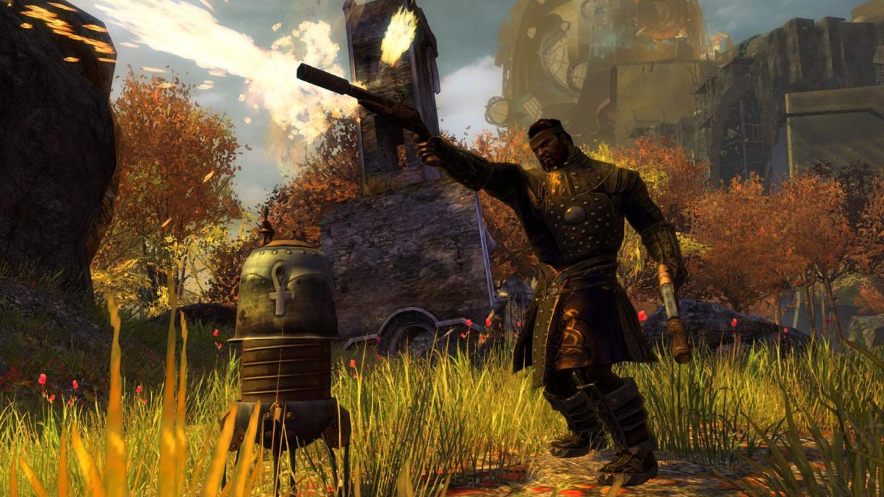 [19/05/2011] Guild Wars 2: Der technikbasierte Ingenieur kämpft mit Fernkampfwaffen und allerlei Geräten, wie Minen und Heiltürmen. 