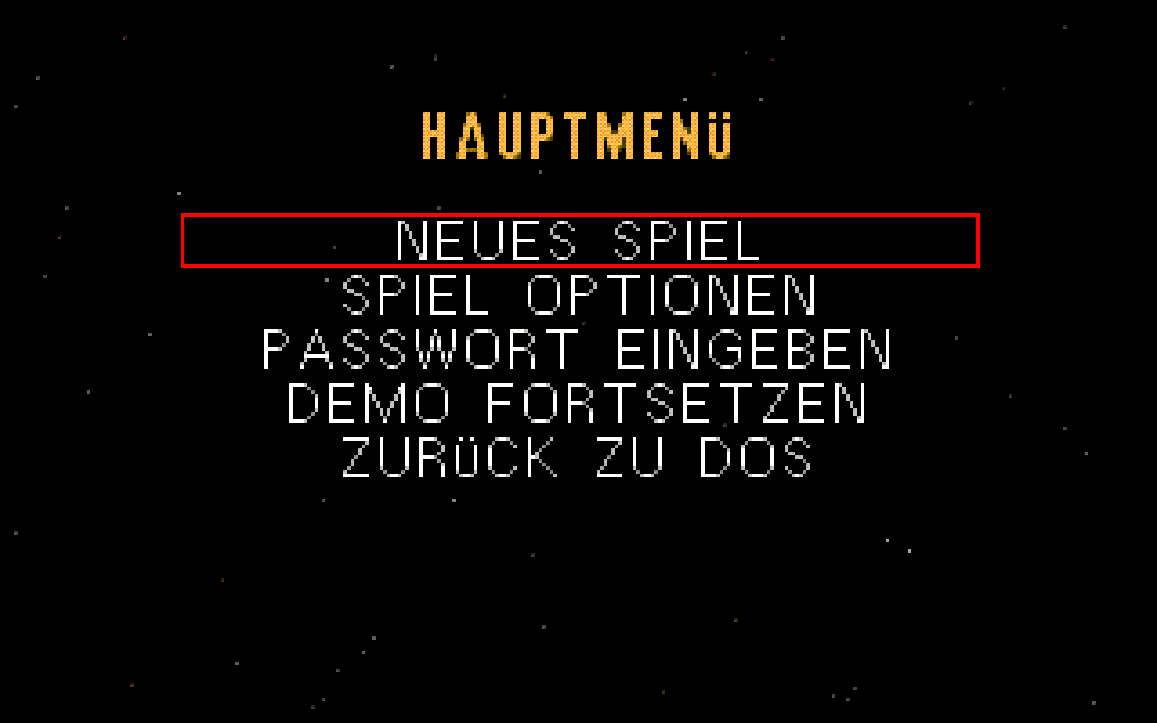 [29/05/2011] Das Hauptmenü von Rebel Assault.