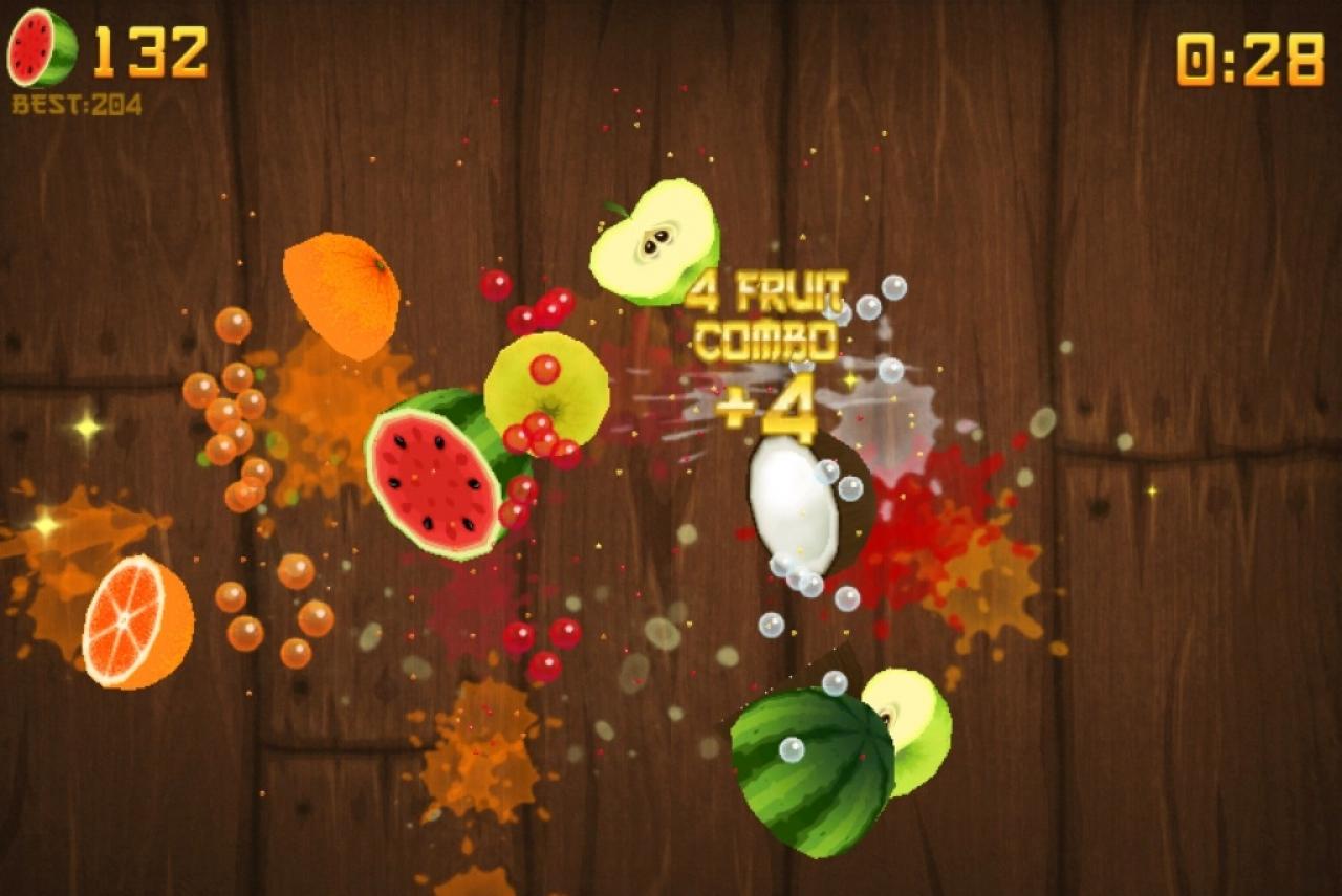 [31/05/2011] Fruit Ninja HD macht vor allem im Multiplayer-Modus unheimlich viel Laune.