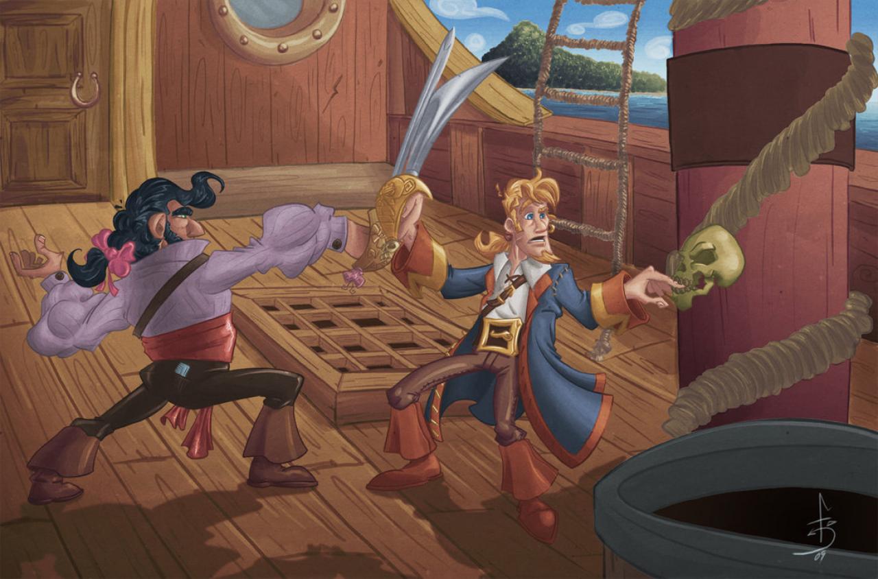 [12/05/2011] Guybrush Threepwood, The Secret of Monkey Island - Eigentlich wollte der Tollpatsch nur Pirat werden. Als er den Aufnahmeritus erfolgreich übersteht, wird seine Braut von dem Geisterpiraten LeChuck entführt. Der Rest ist Geschichte.