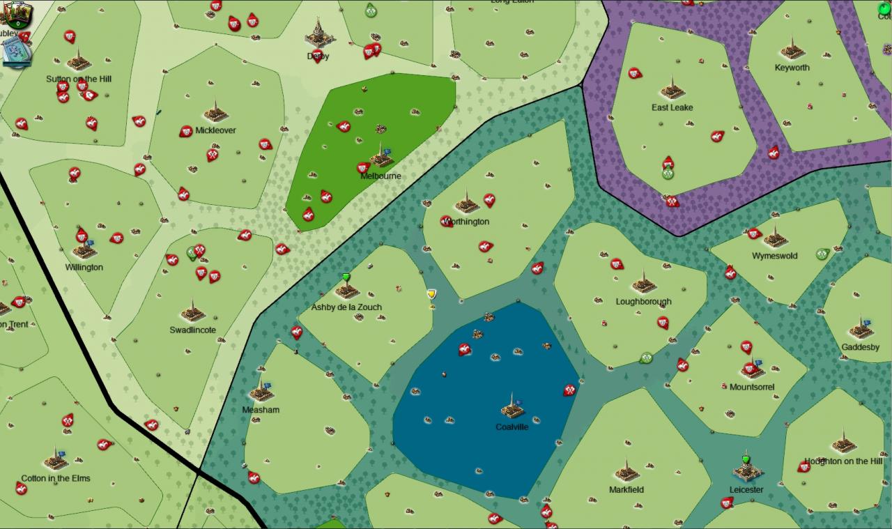 [30/05/2011] Auf der großen Übersichtskarte von Stronghold Kingdoms sichert ihr euch Ressourcen.