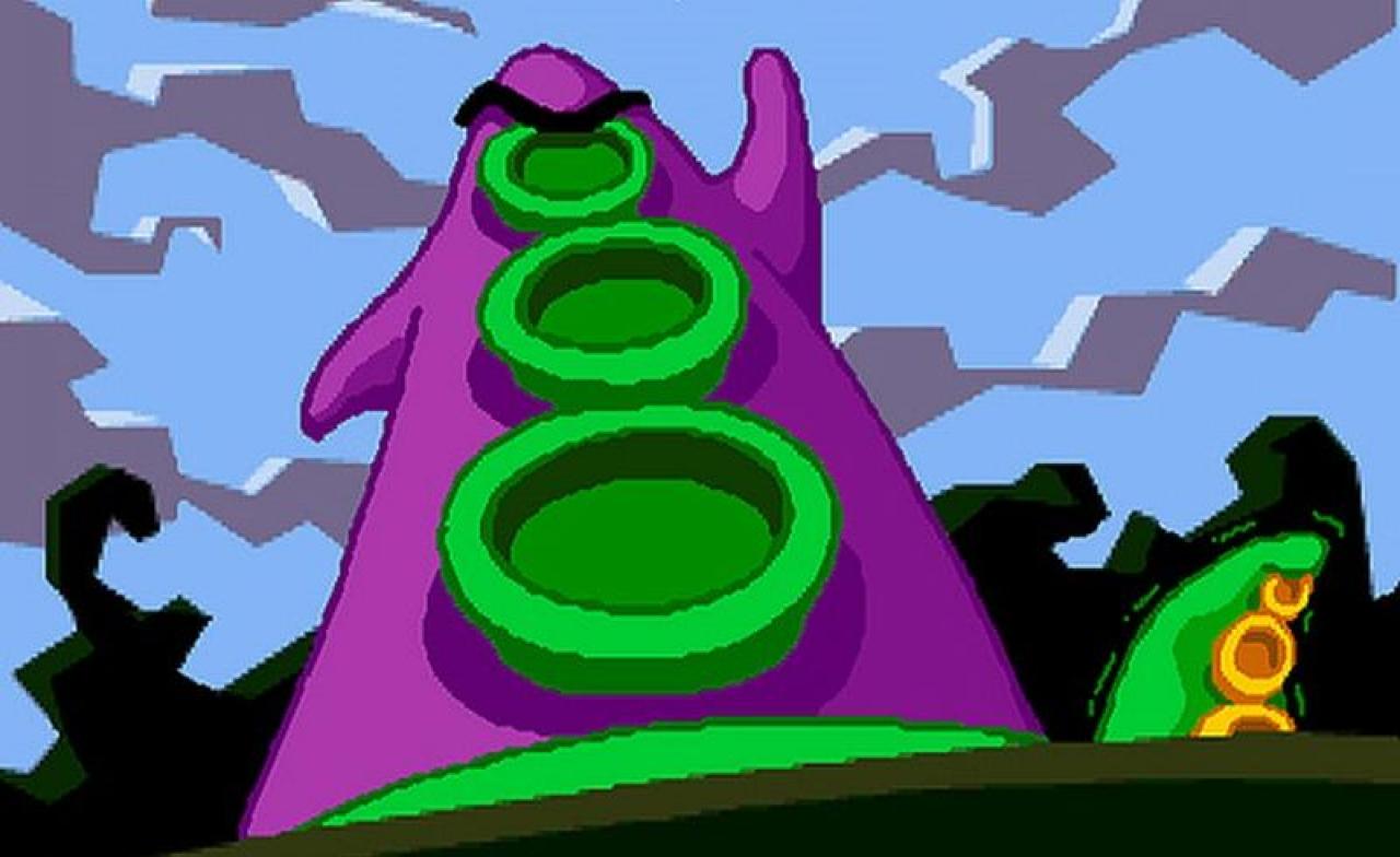 [07/06/2011] Purpur-Tentakel (Day of the Tentacle) - Diesen schrägen Bösewicht sollten Fans klassischer Point & Click-Adventures kennen. Purpur-Tentakel trinkt von einer verseuchten Quelle und verfällt prompt dem Größenwahn. Schließlich erhält er durch eine Mutation zwei Arme, wodurch er sich für zur Weltherrschaft berufen sieht. Ähmm, schon klar...