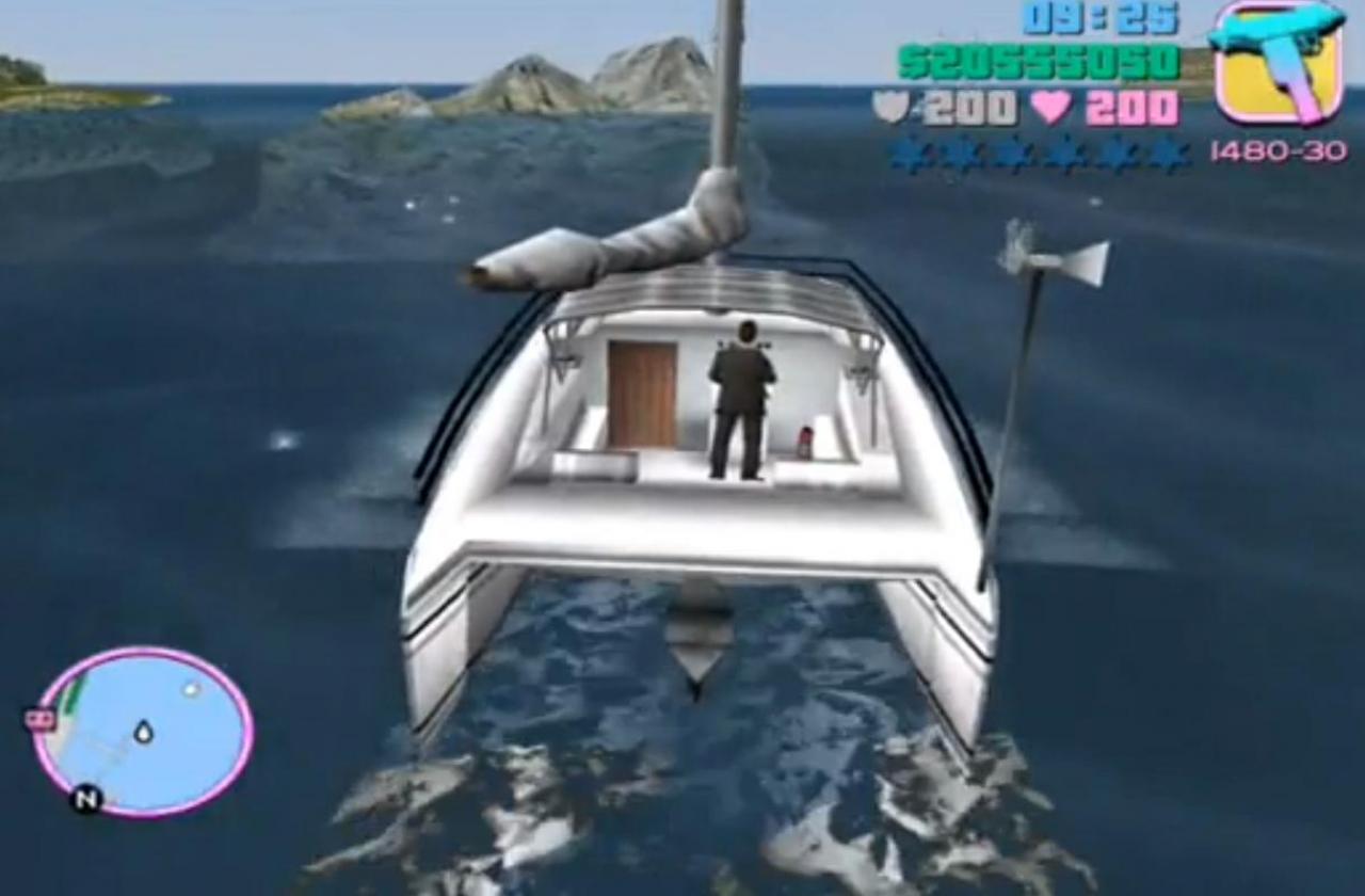 [24/06/2011] Trotz anderslautender Gerüchte: Ein U-Boot dürft ihr in GTA: Vice City nicht steuern.