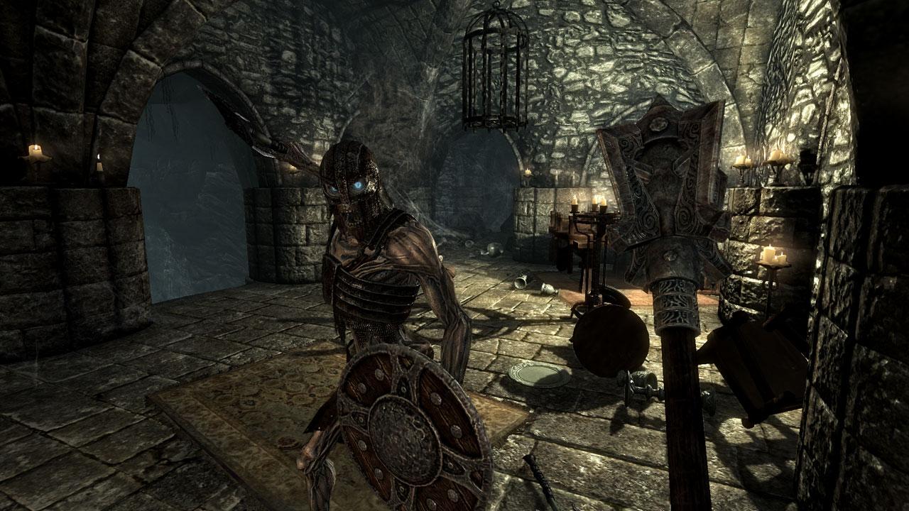 [08/06/2011] Auch in Skyrim müssen wir uns mit der manchmal fehlenden Intelligenz unserer Gefährten und mancher Gegner auseinandersetzen. Wir töten einen Gegner per Pfeil und Bogen und der Monolog seines Freundes neben ihm lautet 