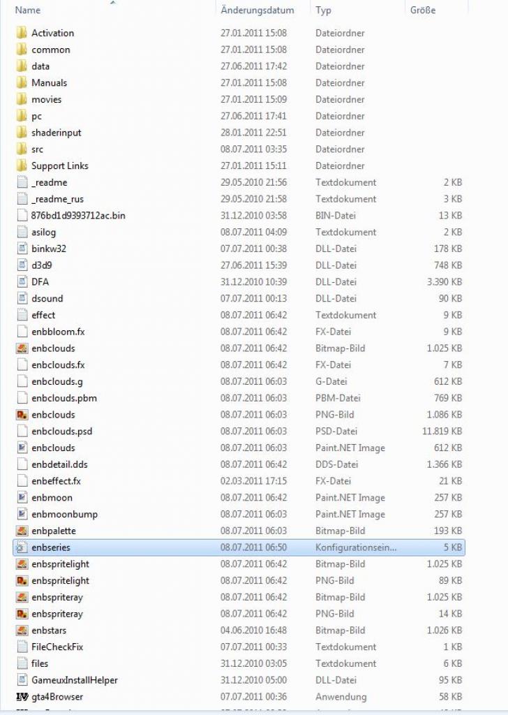 [08/07/2011] GTA 4 Ordner mit ENB-Mod