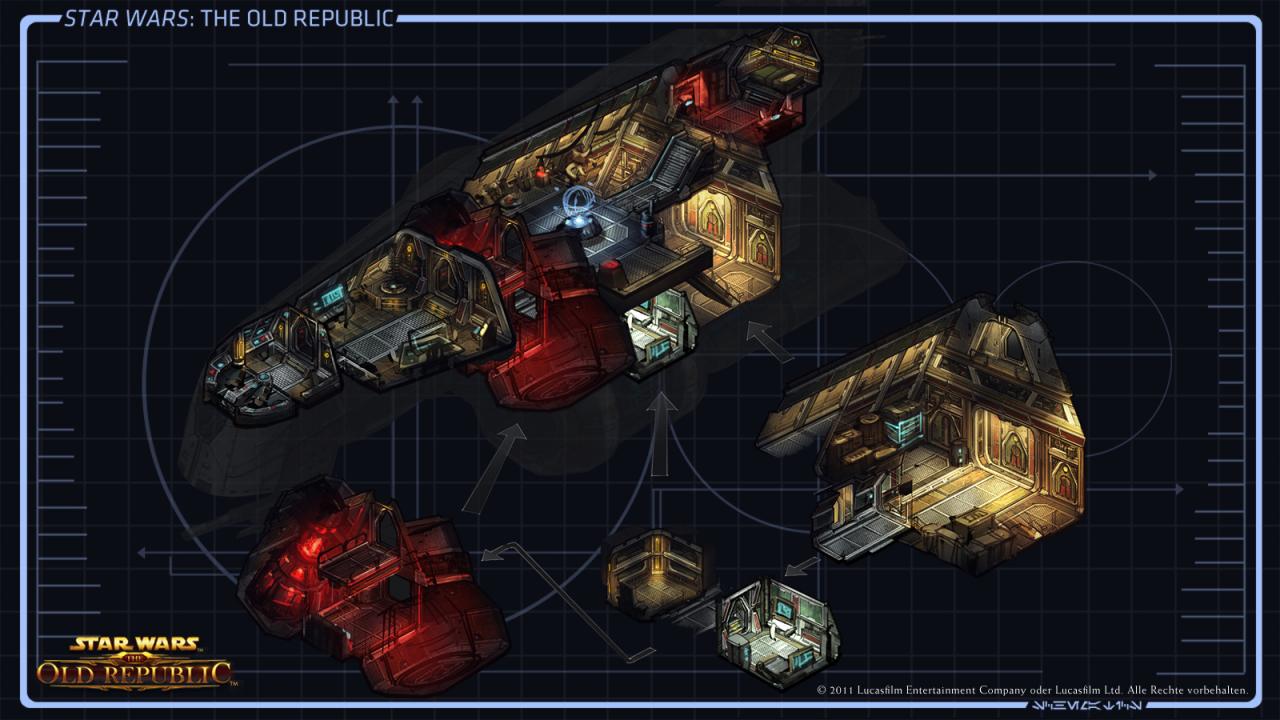 [22/07/2011] Hier könnt Ihr alle Screenshots und Konzeptzeichungen zu den verschiedenen Raumschiffen von Star Wars: The Old Republic anschauen. Welches Schiff gefällt Euch am besten? (16)