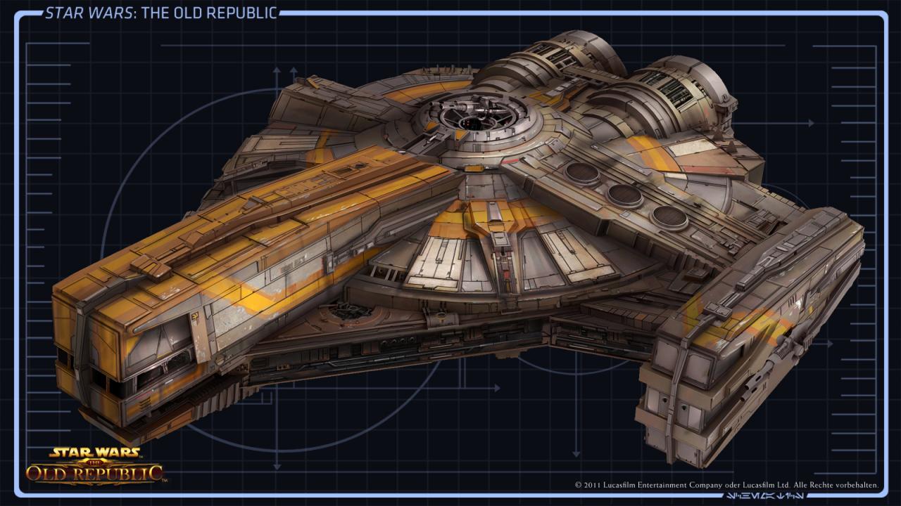 [22/07/2011] Hier könnt Ihr alle Screenshots und Konzeptzeichungen zu den verschiedenen Raumschiffen von Star Wars: The Old Republic anschauen. Welches Schiff gefällt Euch am besten? (23)