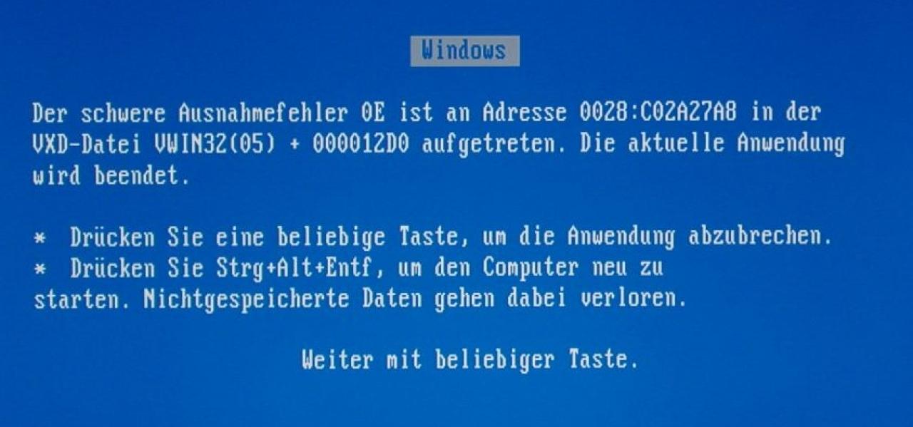 [05/07/2011] Ein Bluescreen gehörte damals schon fast zum 