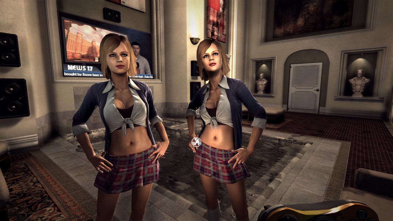 [22/07/2011] Duke Nukem Forever - Alles ab drei Leuten ist bekanntlich eine Party und Legitimation, den Alkohol auszupacken. Wenn sich zwei der Party-Gäste im Schritt des dritten befinden, gilt das auch noch. Der Duke weiß eben, wie man feiert...
