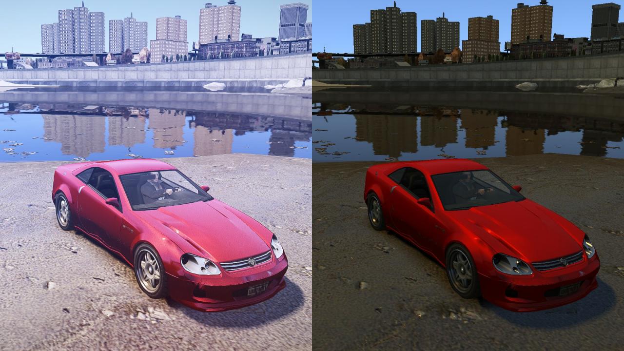 [08/07/2011] Links mit iCE. Rechts erscheint die Farbe unnatürlich knallig, das Bild insgesamt ist dunkler.