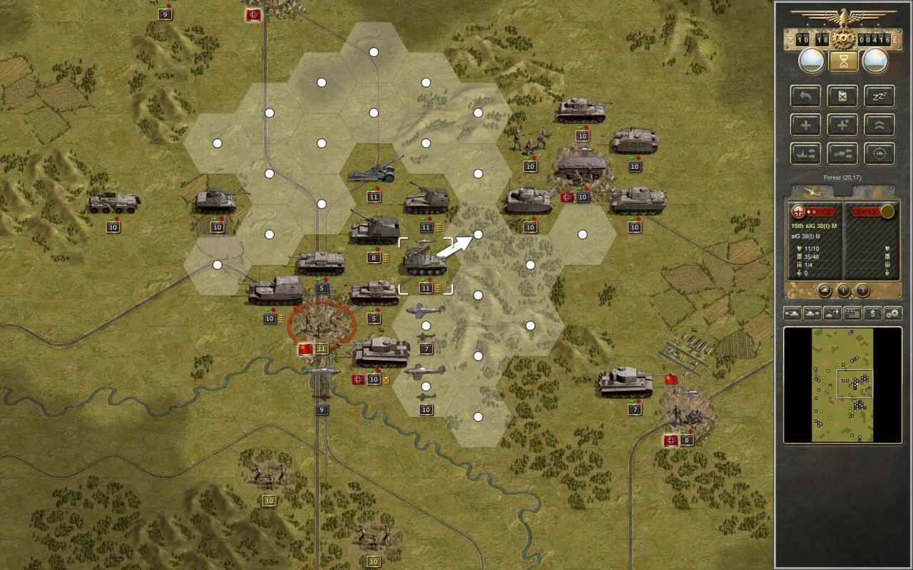 [14/07/2011] Genau wie im Vorbild Panzer General aus den Neunzigern steuert ihr auch in Panzer Corps eure Einheiten auf einem Spielfeld mit Hexagonfeldern.